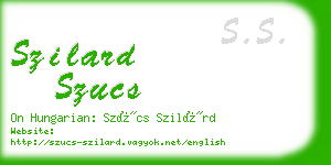szilard szucs business card